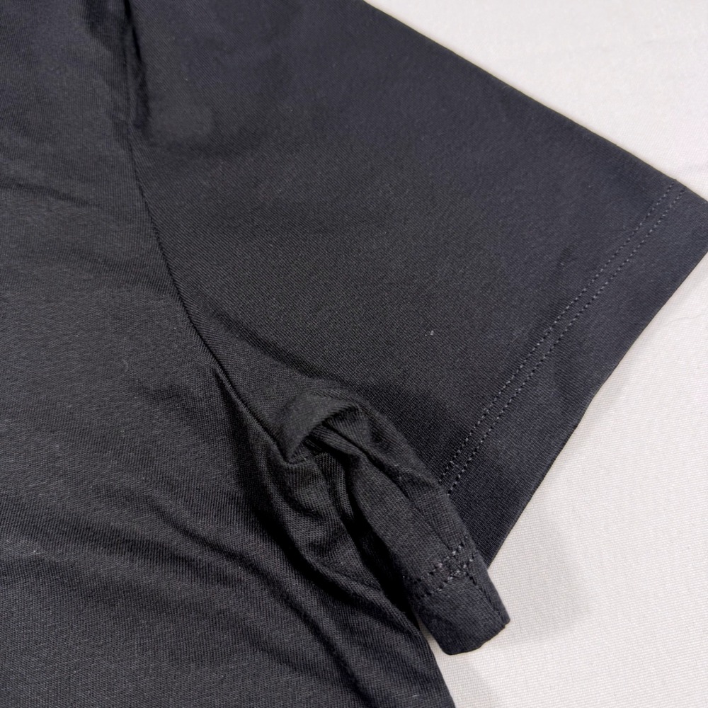 Hugo Boss Mens Black V-Neck T-Shirt Short Sleeve Tonal Logo Size M - Picture 9 of 11